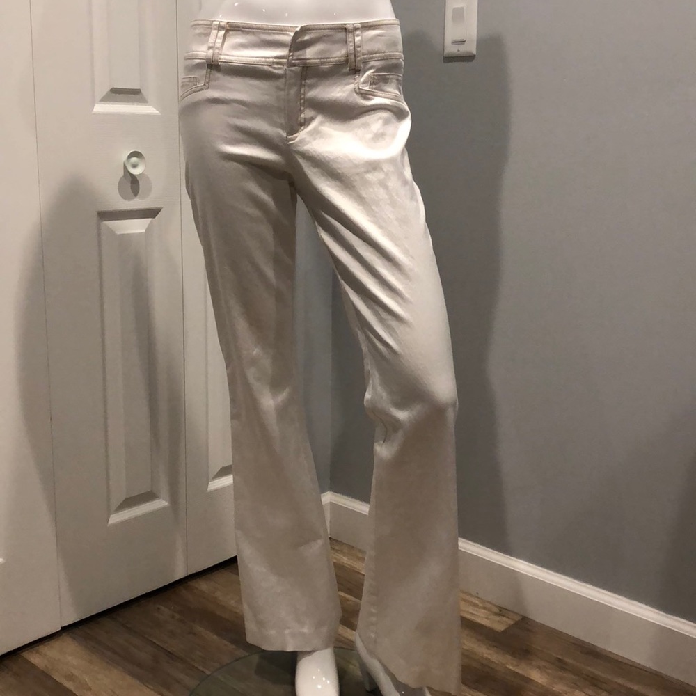 Satin like white pants